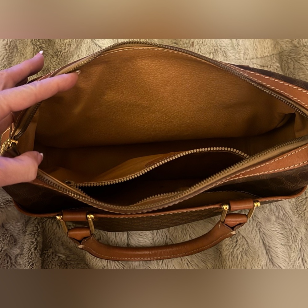 Celine Stylish Brown Tote with Tan Accents Excellent Preloved Condition - Picture 7 of 8
